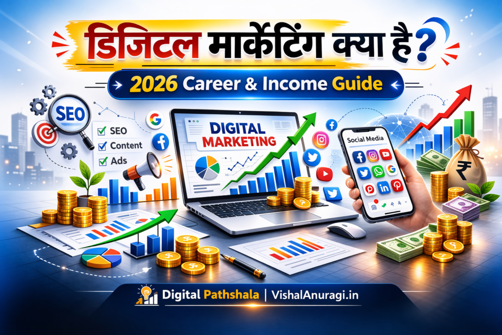 आज का दौर Digital Era ( युग ) का दौर है। हर व्यक्ति, बिजनेस और क्रिएटर को Graphic Design, Social Media Content और Visual Marketing की आवश्यकता होती है। पहले डिजाइन बनाना केवल प्रोफेशनल डिजाइनर का काम माना जाता था, लेकिन आज CANVA ने इसे हर किसी के लिए आसान बना दिया है। CANVA एक ऐसा powerful Online Design Tool है जिसकी मदद से आप बिना किसी advanced डिजाइन knowledge के Poster, Social Media Post, YouTube Thumbnail, Logo, Presentation, Resume, Banner, Infographic और Website Graphics तक बना सकते हैं। सबसे अच्छी बात यह है कि आज लाखों लोग Canva Design Skills सीखकर घर बैठे पैसे कमा रहे हैं। इस ब्लॉग में हम विस्तार से जानेंगे: CANVA क्या है आज के दौर में Canva क्यों जरूरी है Canva से कितने तरीके से पैसे कमाए जा सकते हैं Canva से कमाई करने का पूरा Process / Setup यदि आप छात्र हैं, क्रिएटर हैं या डिजिटल करियर बनाना चाहते हैं तो यह गाइड आपके लिए बहुत उपयोगी साबित होगा। तो दिए गए लिंक https://bit.ly/4rul5m5 पर क्लिक कीजिये और जानिए पूरा विवरण।