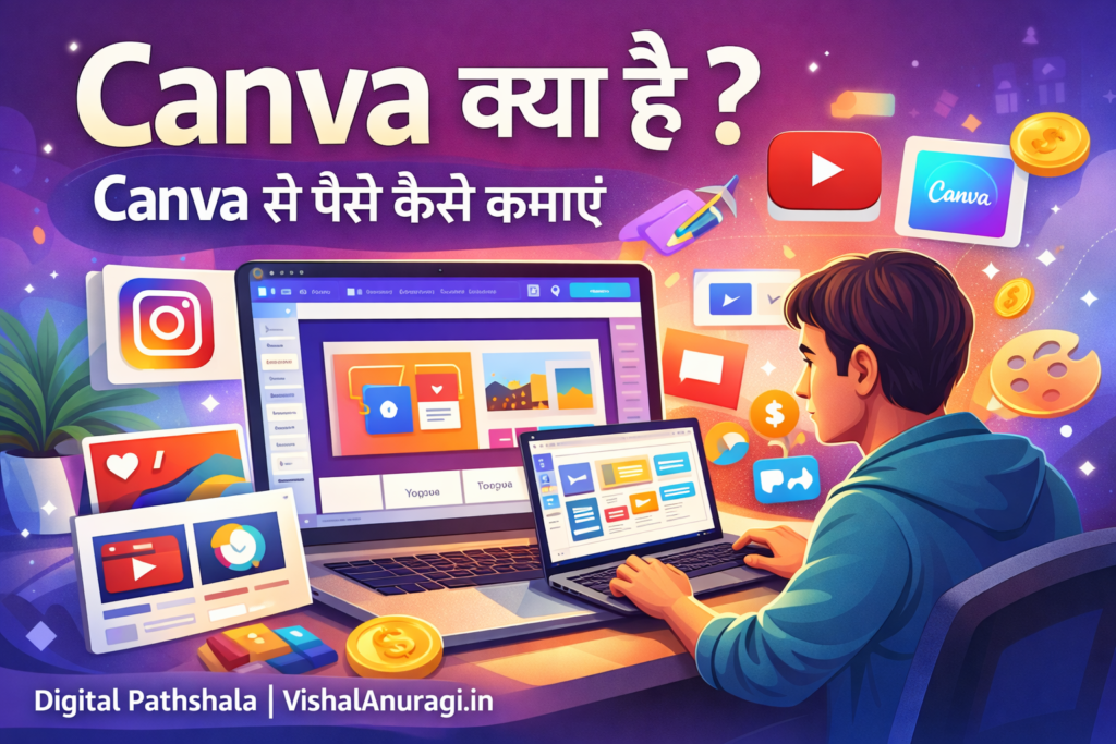 Canva से कमाई के लिए जरूरी skills – graphic design, color theory और typography