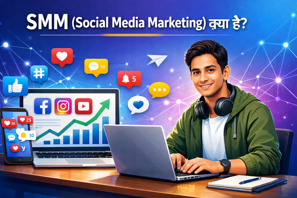 SMM (Social Media Marketing) क्या है – सोशल मीडिया मार्केटिंग के फायदे और छात्रों के लिए करियर गाइड