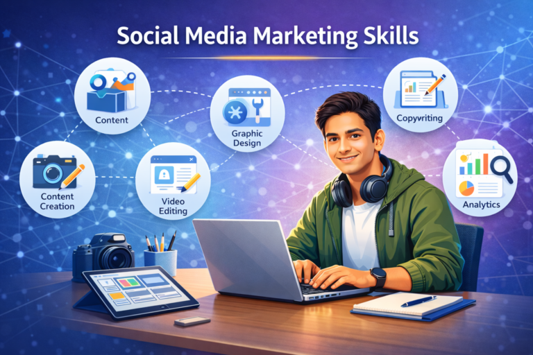 SMM (Social Media Marketing) क्या है – सोशल मीडिया मार्केटिंग के फायदे और छात्रों के लिए करियर गाइड